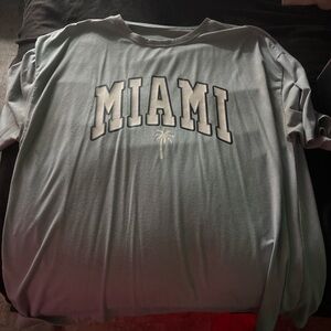 Gray Miami Graphic T-Shirt